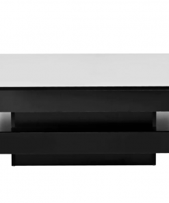 deontea pedestal high gloss minimalist design with led lights, 2 tier square coffee table, center table, living room table