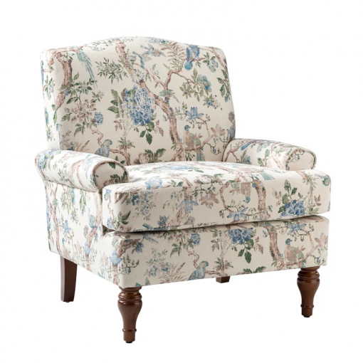 mooresville upholstered armchair with solid wood legs