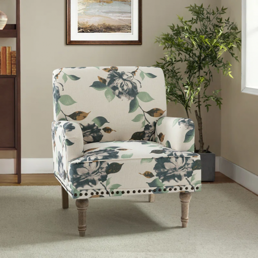 antoan 28.7"w floral print upholstered armchair