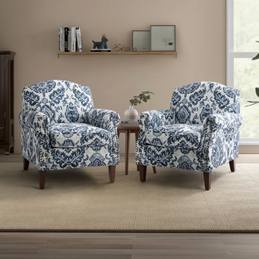 mooresville armchair with nailhead trims