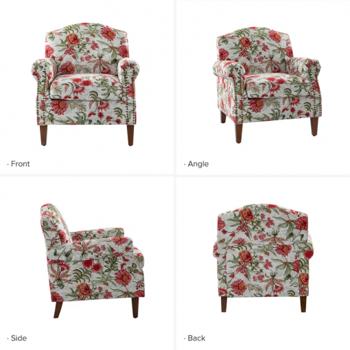 mooresville armchair with nailhead trims