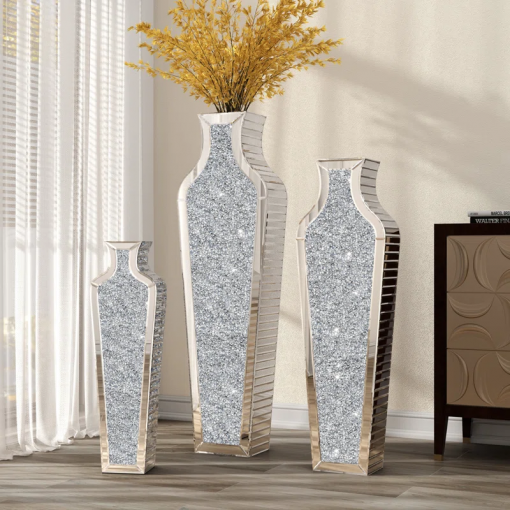 degrailly crystal glass floor vase