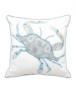 embroidered indoor/outdoor throw pillow