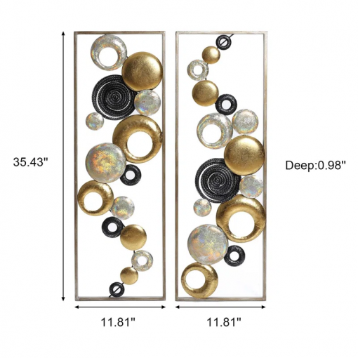handmade glam abstract wall decor on metal