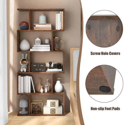 rufio geometric bookcase