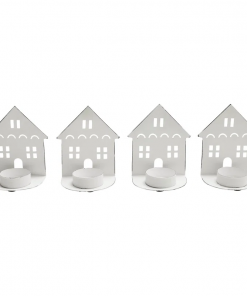festive finds tealight holder house set of 4 4.5x3.75x2.25