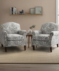 mooresville armchair with nailhead trims