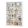 geng 74.3"h x 47.2"w wood double 6 tier standard bookcase