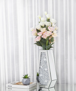 cerrie 14in indoor glass table vase