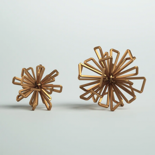 2 piece weisinger starburst sculpture set