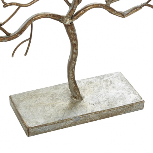 silver metal tree decorative sculpture, 32" x 4" x 24"