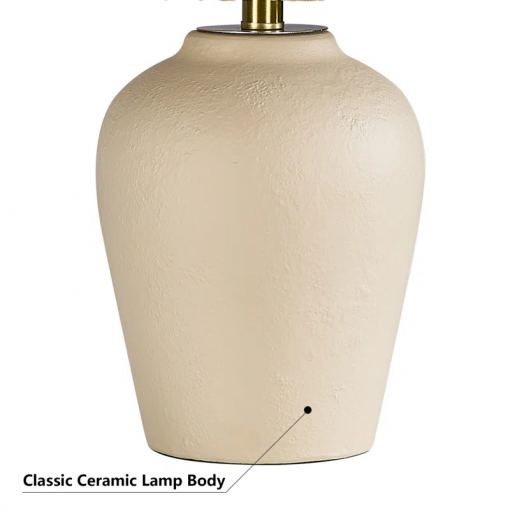 boho style ceramic rattan table lamp for living room/bedroom/entryway console/decorative supplements with rattan accent