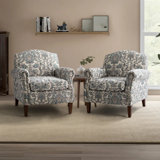 mooresville armchair with nailhead trims