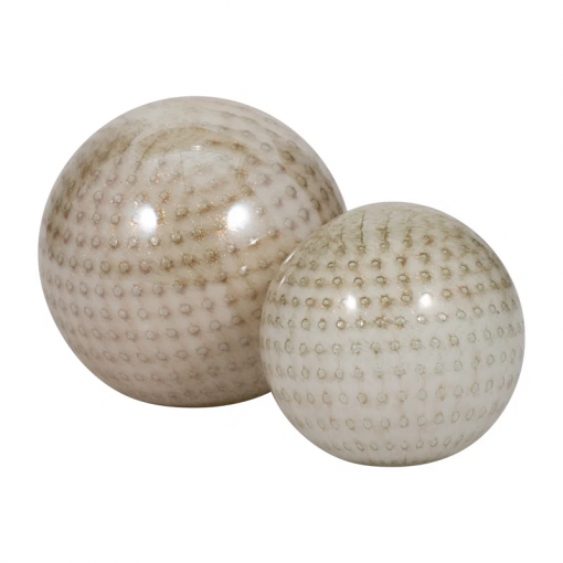 annaleigh modern glass orbs set of 2 stylish decorative accents