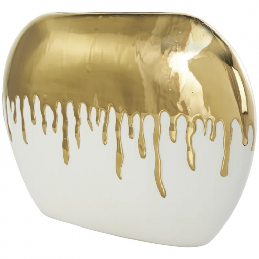marelin ceramic abstract decorative vase with abstract melting drips