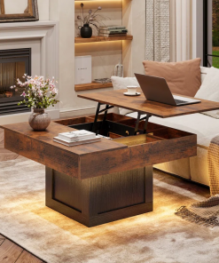 led lift top coffee table with storage