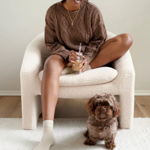 emmie boucle barrel chair