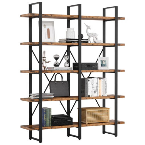 wynot 70 h x 53.1 w bookcase double wide 5 tiers