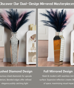 degrailly crystal glass floor vase