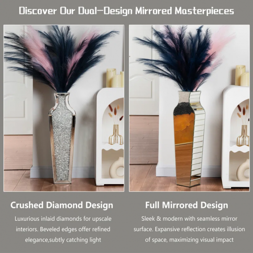 degrailly crystal glass floor vase