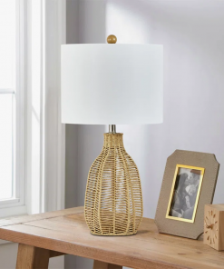 25'' country rope braided original color table lamp for living room/bedroom