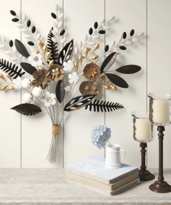 weylyn traditional plants & flowers wall decor on metal