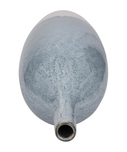 romilly decorative flower vase for home decor – large flower vase for entryway or living room display – tall vase for contemporary or transitional spaces – blue and white