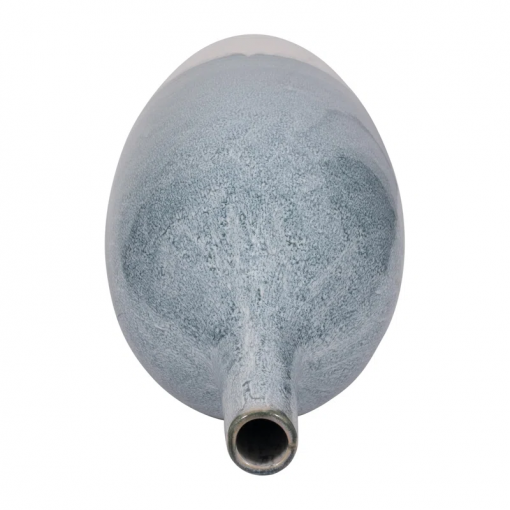 romilly decorative flower vase for home decor – large flower vase for entryway or living room display – tall vase for contemporary or transitional spaces – blue and white