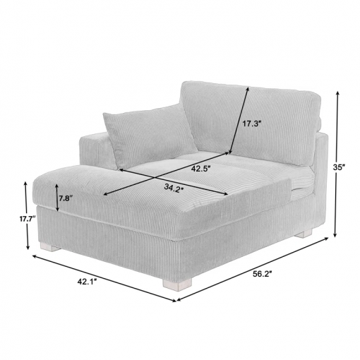 bentura upholstered chaise lounge