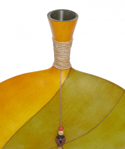 polystone decorative vase with crystal accent