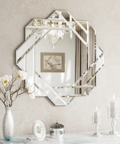 sommerset glass octagon beveled decorative wall mirror accent mirror
