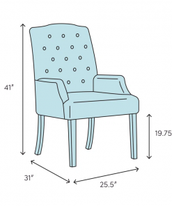 lila 19.75'' h tufted upholstered armchair