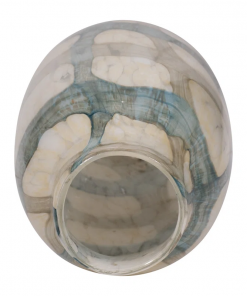 flouressa blue & tan glass vase perfect for modern homes