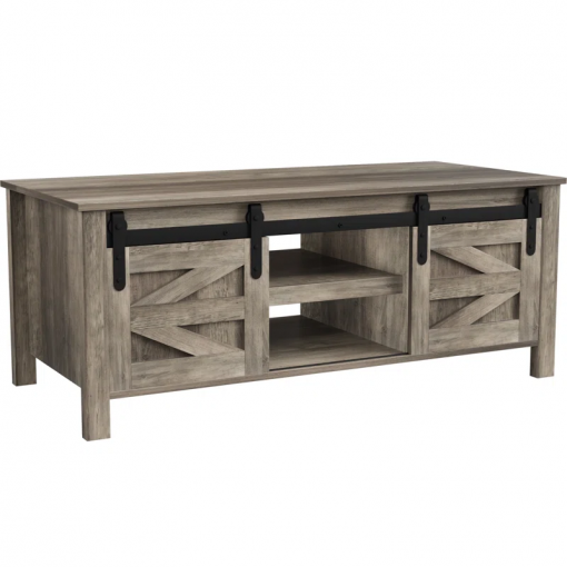esben 47.2'' long coffee table with 2 sliding doors and 3 hidden storage compartments