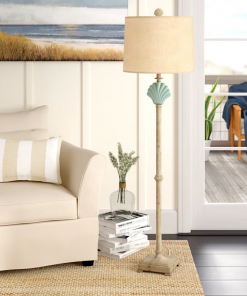 addilynn 65'' antique white traditional floor lamp