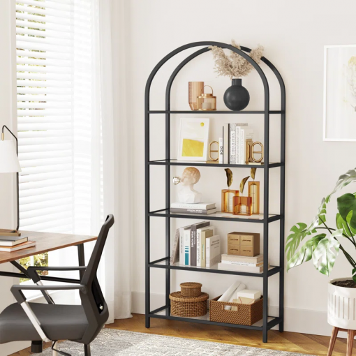 adrianne 72.2'' h x 32.7'' w etagere bookcase