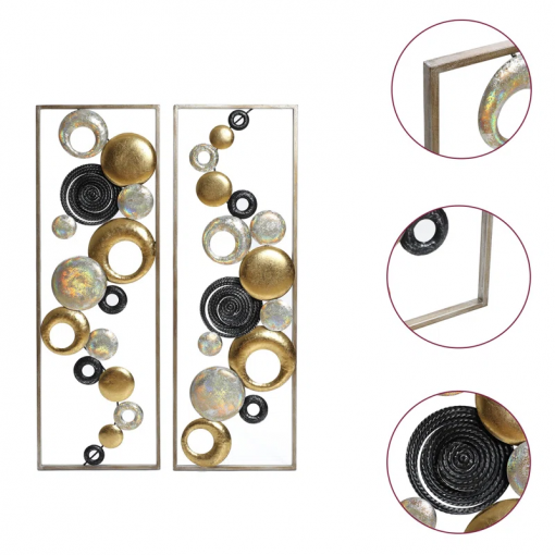 handmade glam abstract wall decor on metal