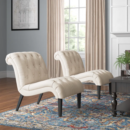 patsy linen slipper chair