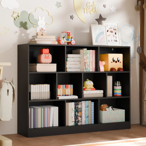presly 3 tier cube bookcase modern bookshelf with 10 cubes