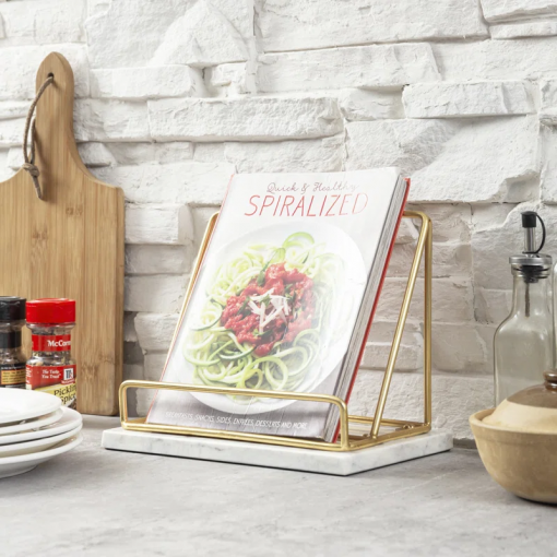 dazmond kitchen decor book display with marble base