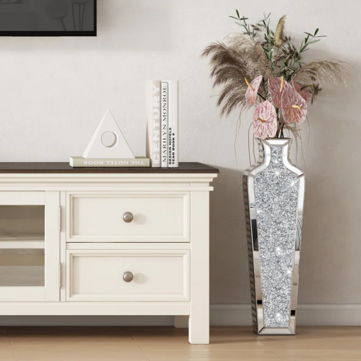 degrailly crystal glass floor vase
