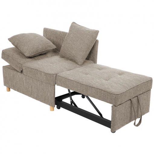 heron 71" upholstered convertible sleeper sofa, pull out sofa bed, chair bed, couch, lounger for small spaces