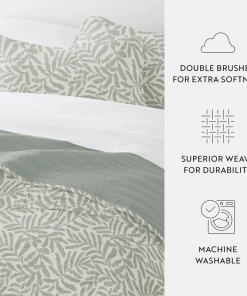 quilt set lightweight all season quilted coverlet tossed ferns