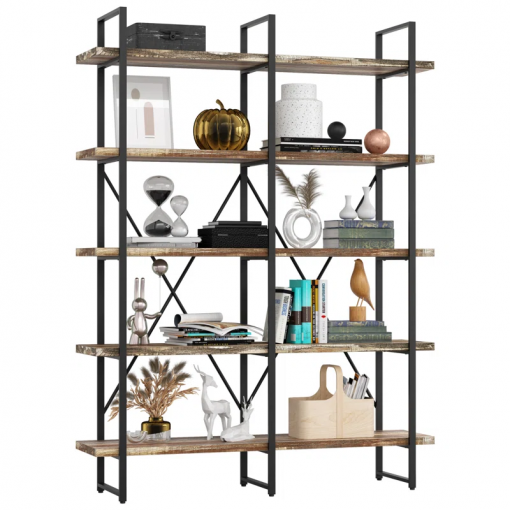 wynot 70 h x 53.1 w bookcase double wide 5 tiers