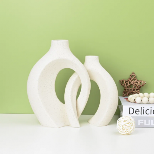 christiam 2 piece handmade ceramic table vase