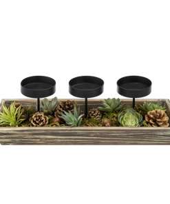 3 slot tabletop candelabra tray