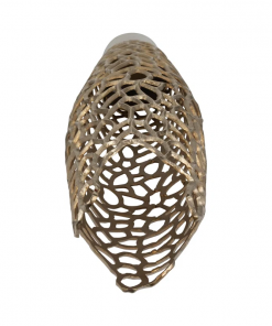 cranfield modern aluminum vase with intricate openwork design