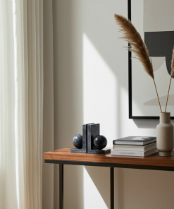 modern bookends in marble with 3