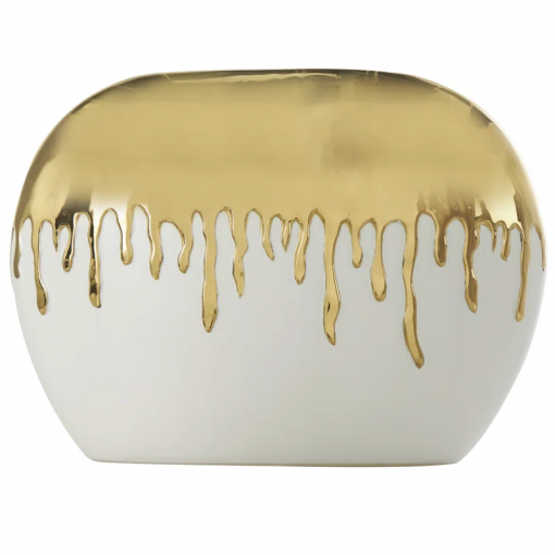 marelin ceramic abstract decorative vase with abstract melting drips