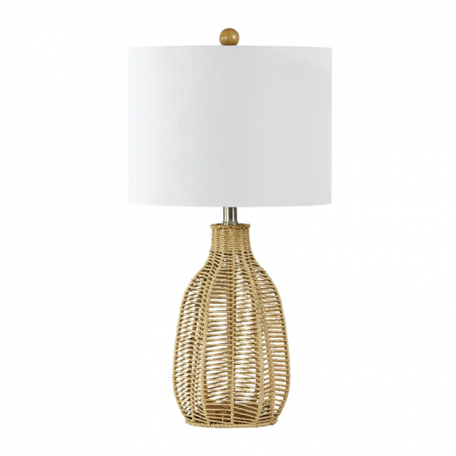 25'' country rope braided original color table lamp for living room/bedroom